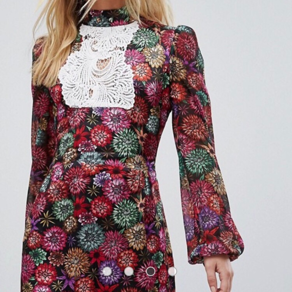 Mini floral print dress